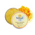 Gommage corps Citron & Calendula | Exfoliant corporel naturel au sucre pour une peau lisse et éclatante | Soin végan et sans plastique | 3 formats disponibles