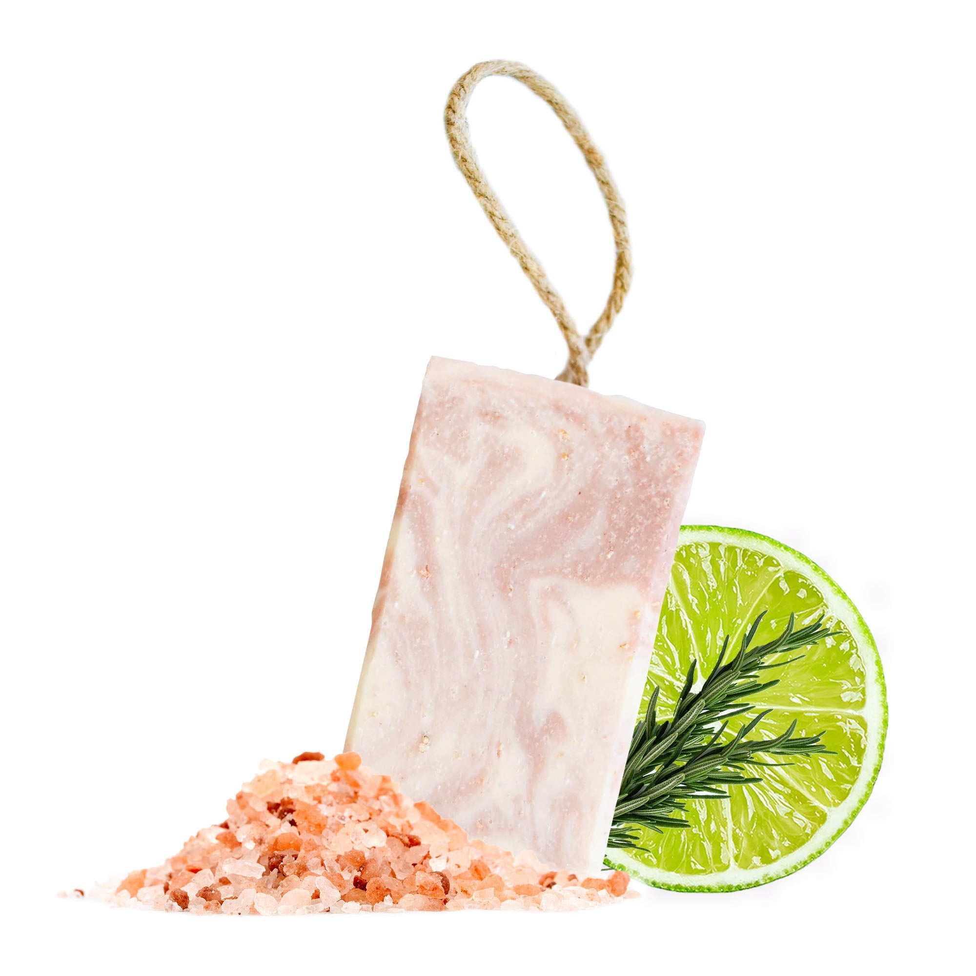 Savon Himalayan Promise | Romarin, citron vert et sel rose de l'Himalaya | Savon artisanal naturel | Soin végétalien sans plastique | 2 styles disponibles