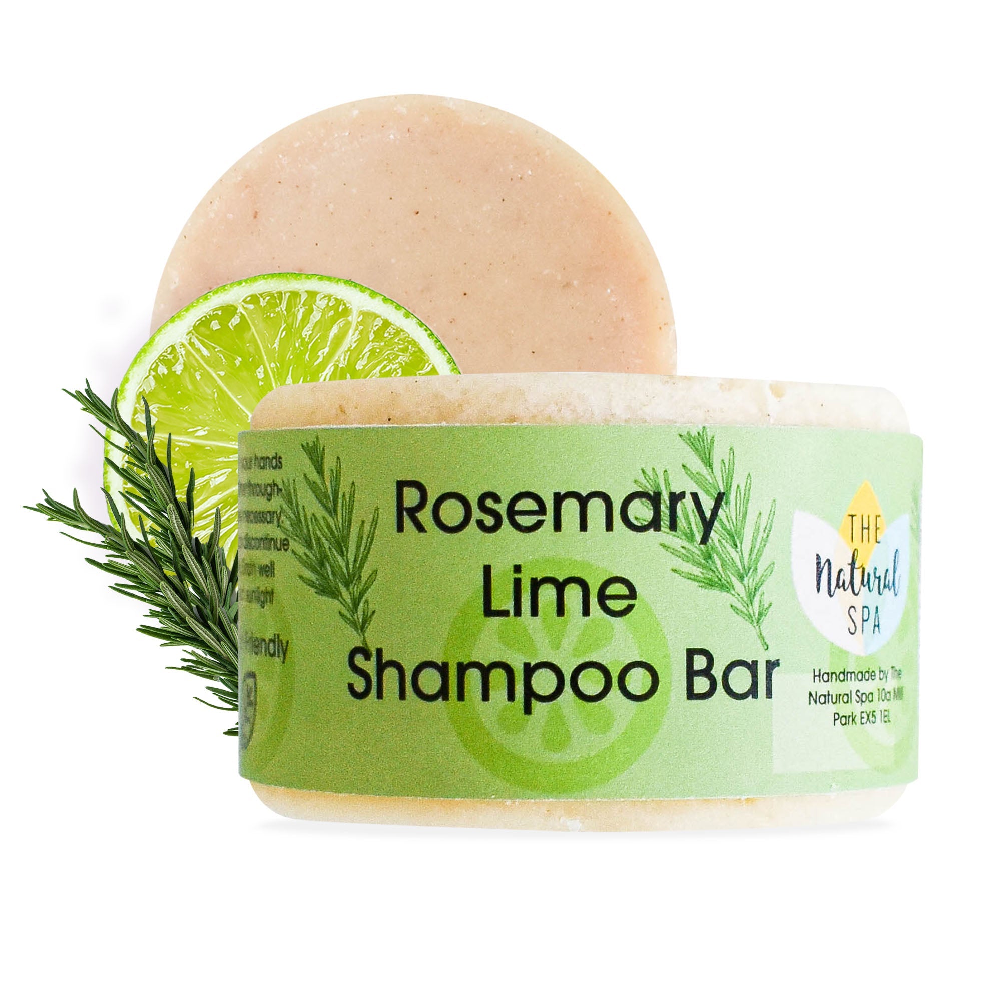 Shampoing Solide Romarin & Citron Vert | Lavage Naturel pour Tous Types de Cheveux | Soin Capillaire Vegan et Zéro Déchet