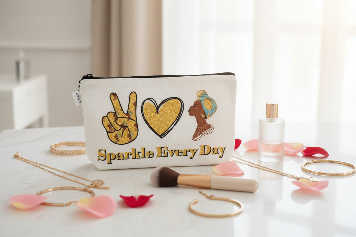 Trousse de Maquillage pour Femmes Mélaninées — Styles Afrocentriques et d'Affirmation